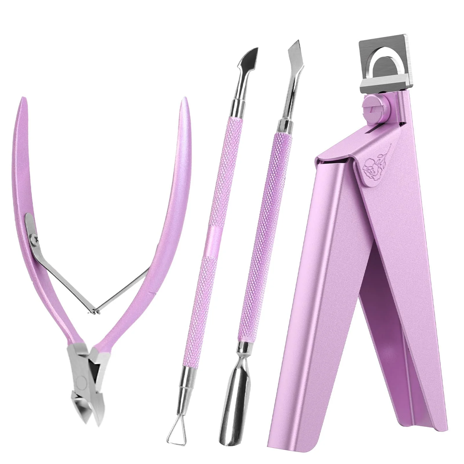 Acrylic Nail Clipper 4 in 1 Kit Pink